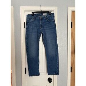 Wrangler Jeans Mens Size 34X30 Blue Athletic Fit Straight Leg Stretch Faded Pant